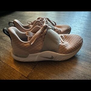 Nike Blush and Gray Athletic Shoes